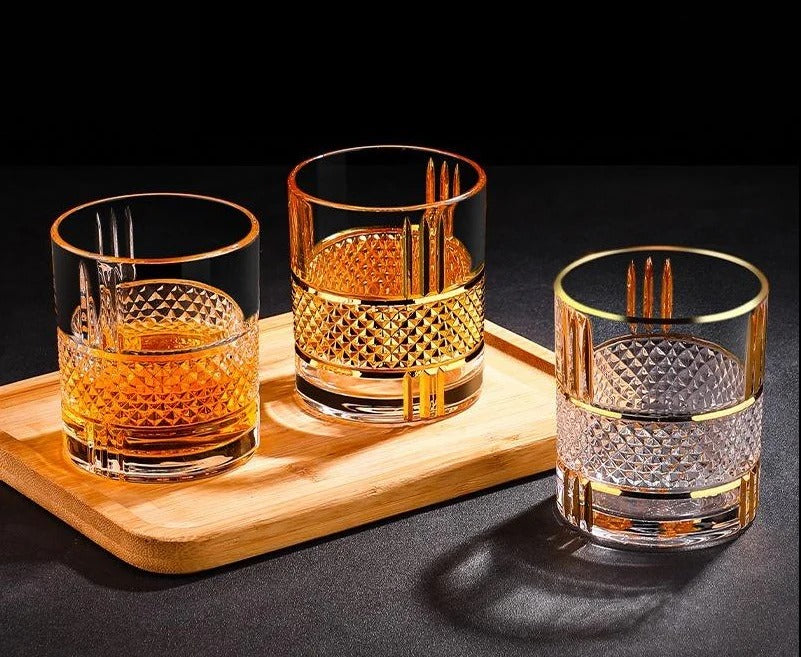 Light Luxury Cocktail Glasses Bar Diamond Shape Glass Set Of 6