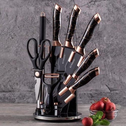 9-Piece Stainless Steel Knife Set Multiple Colors Available