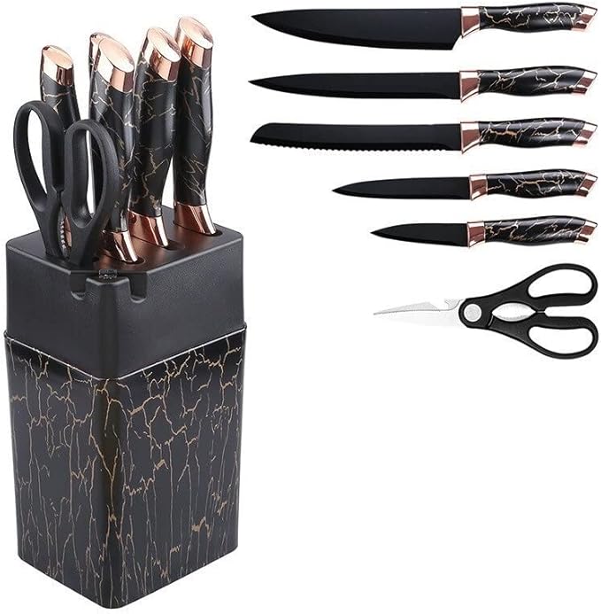 Kitchen Knife Sets, 7pcs Chef Knife Set Meat Cleaver Stainless Steel