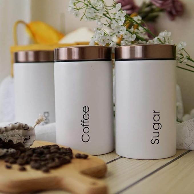 3 Piece Kitchen Canister Set with Lid