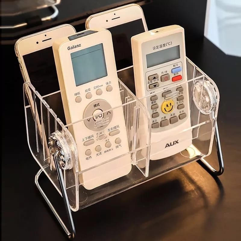 Acrylic Remote Holder - Mobile & Cosmetic Organizer - Home Desk