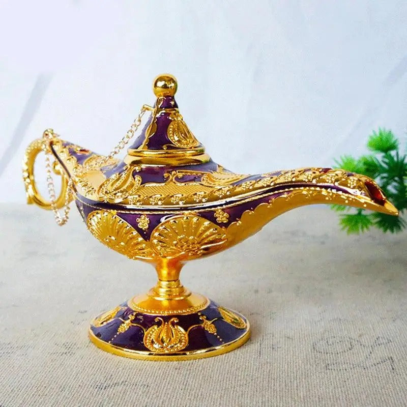 1-Pc Aladdin wishing Lamp Traditional Hollow Out Fairy Tale Magic