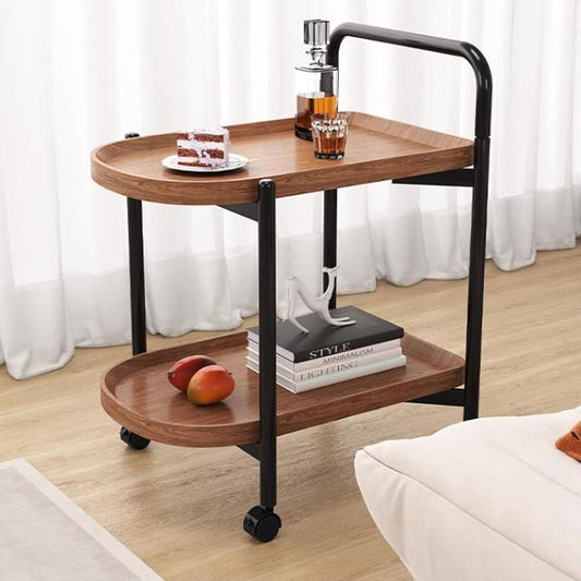 2-TIER KITCHEN SERVING CART WITH WHEELS