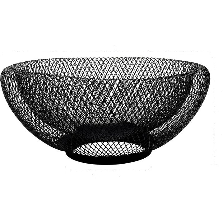 Metal Wire Fruit Basket, Large Round Countertop Fruit Bowl Basket Holder Stand