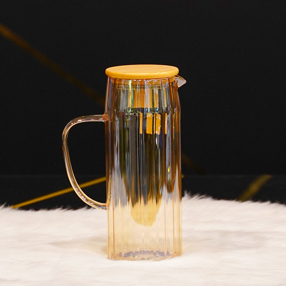 Brown LINING GLASS WATER SET-8PCS