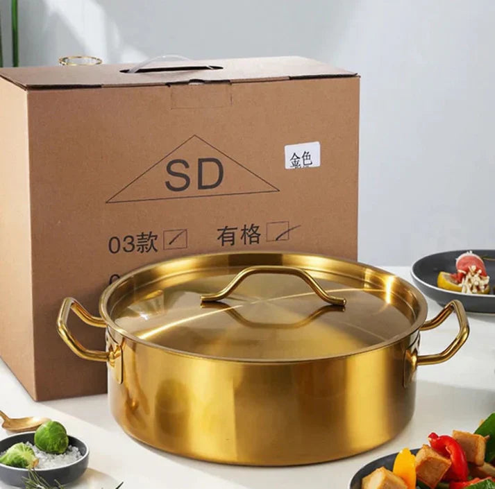 Luxury and Stylish Gold Serving Pots