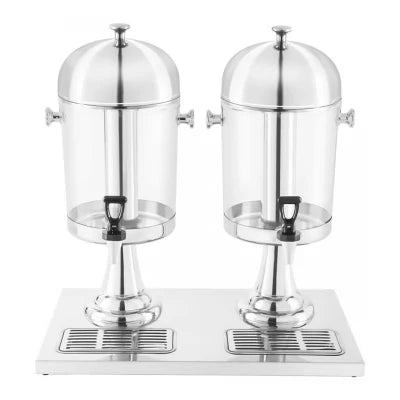 Acrylic & Steel Double Juice Dispenser