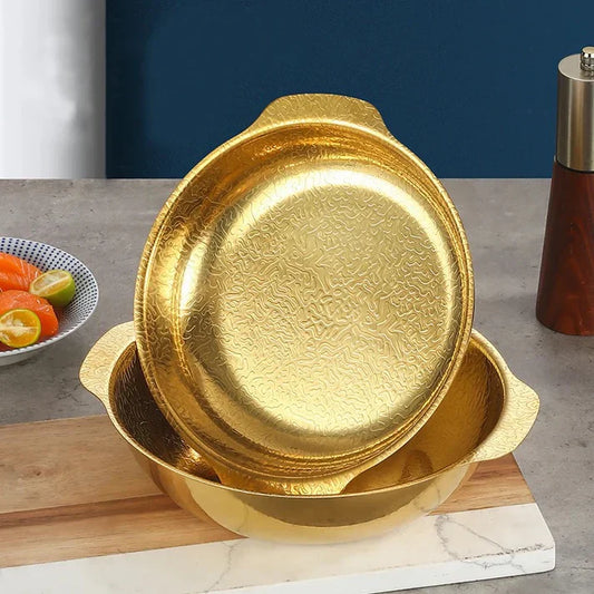 Luxury Gold Bowl With Texture