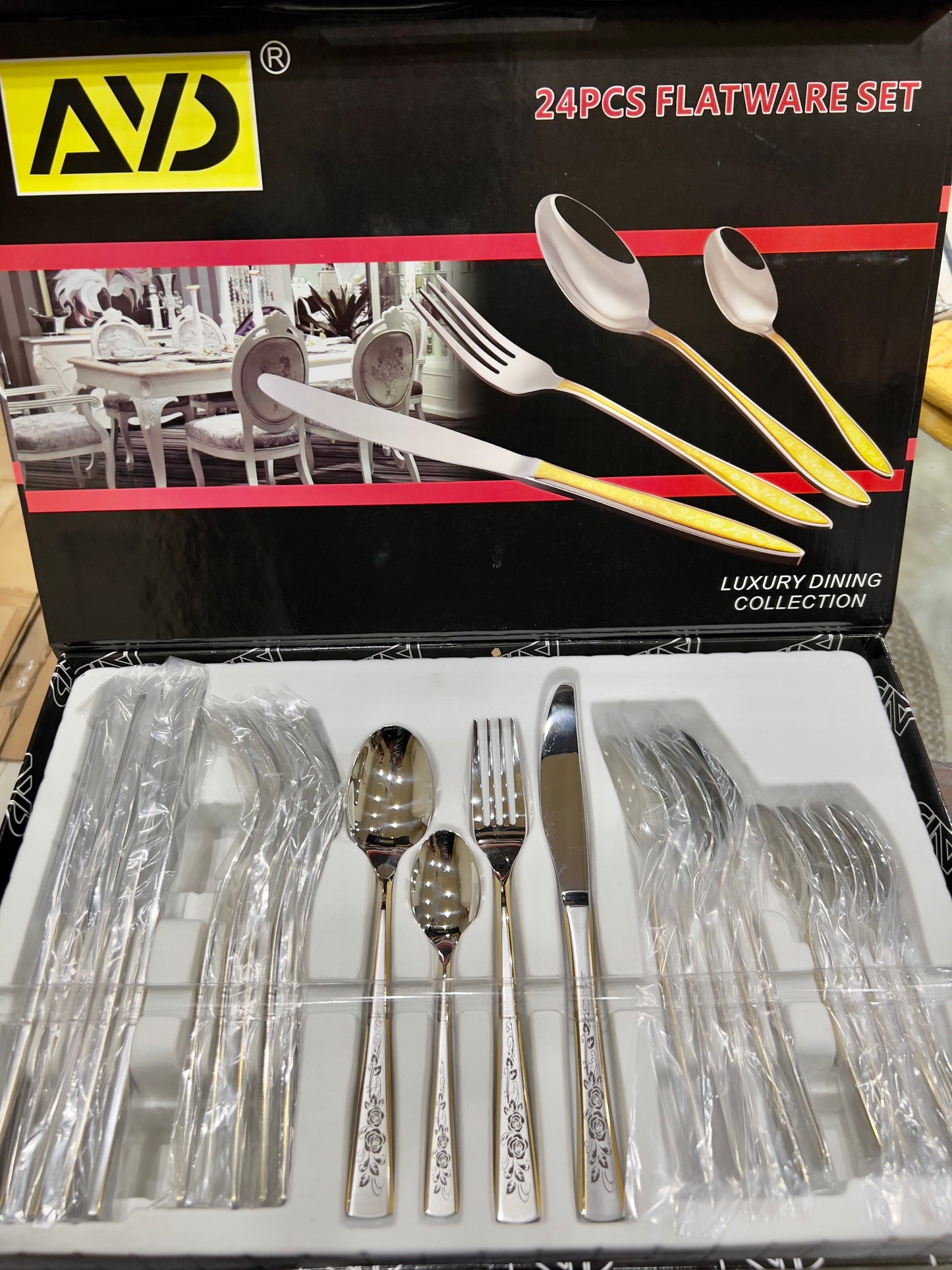 24 PCs Premium Steel Cutlery Set