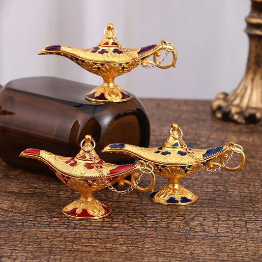 1-Pc Aladdin wishing Lamp Traditional Hollow Out Fairy Tale Magic