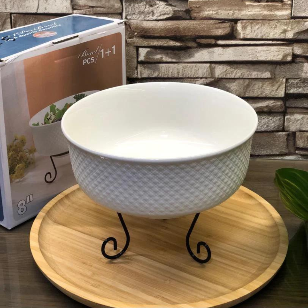 Ceramic Footed Platter Serving Bowl