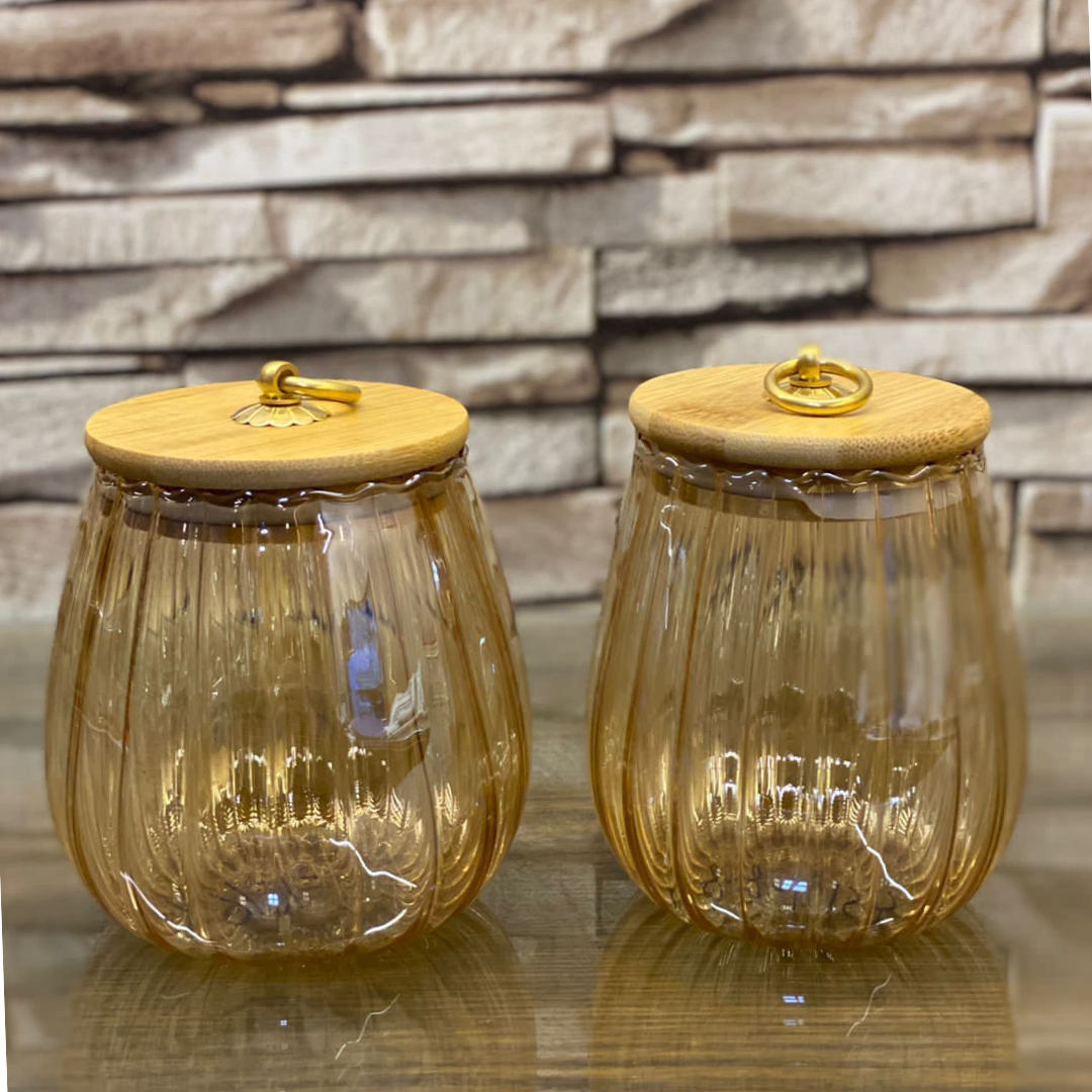 Golden Glass Jar