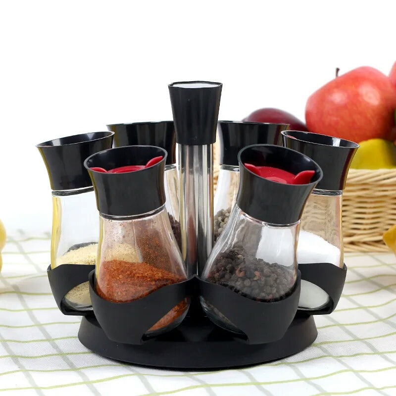 6 Piece Rotating Spice Bottle Set