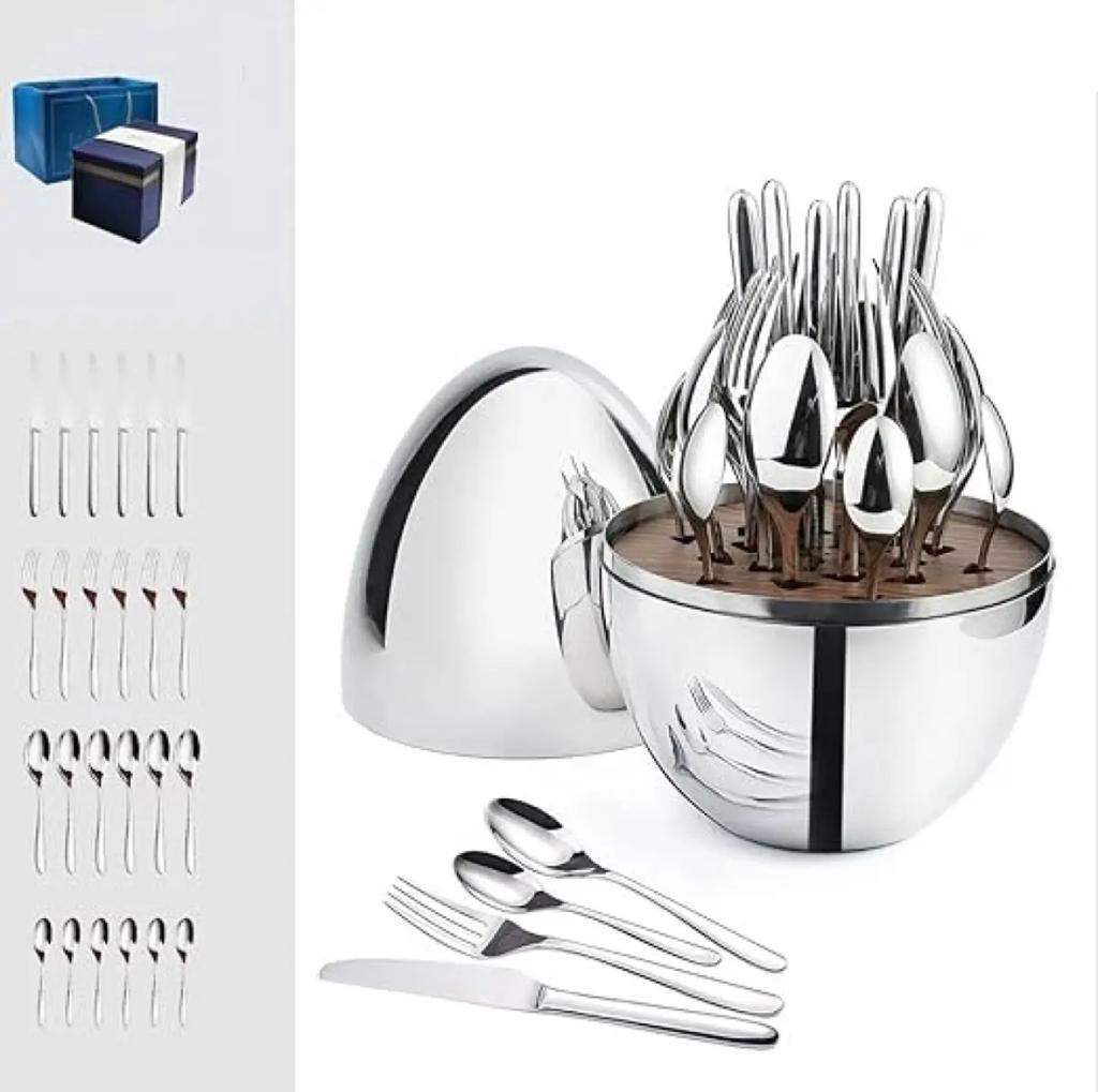 EGG SHAPED PREMIUM CUTLERY SET 24pcs