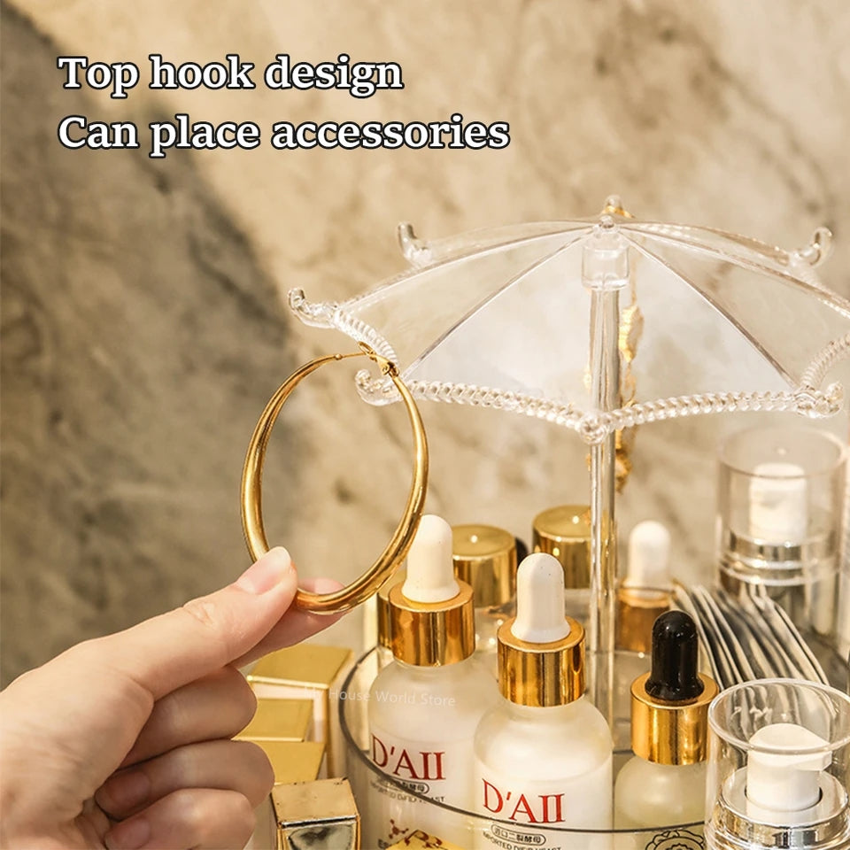 Rotating Makeup Organizer,360° Spinning Cosmetic Storage