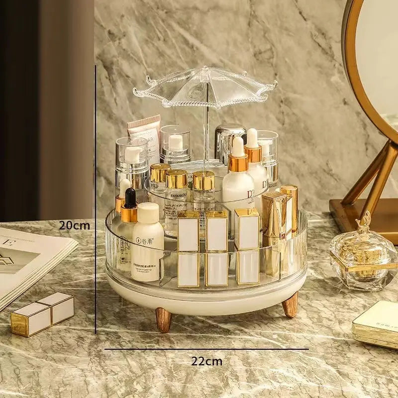 Rotating Makeup Organizer,360° Spinning Cosmetic Storage