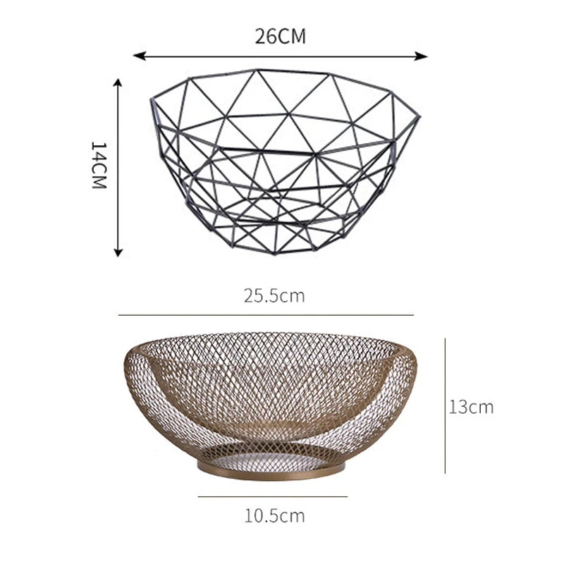 Metal Fruit basket double layer