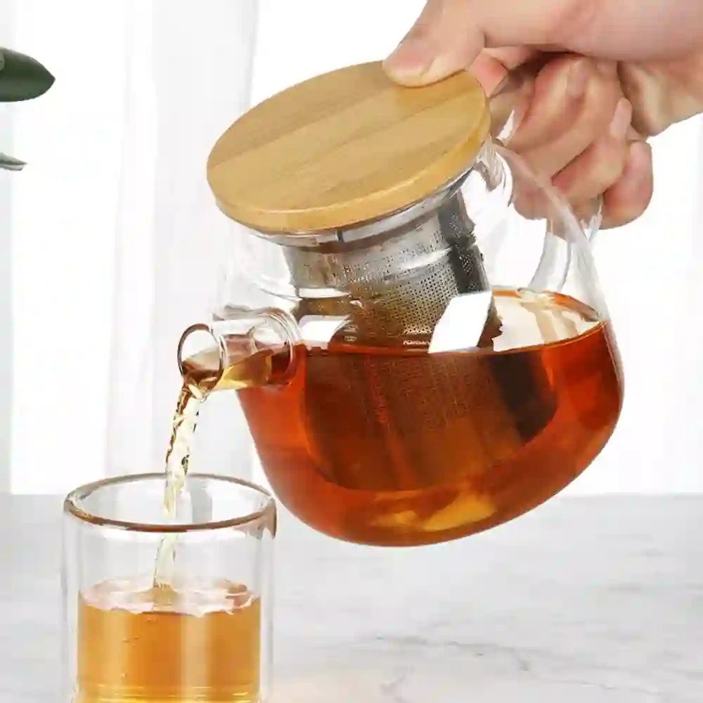 Glass Kettle Teapot Set 6 Pcs