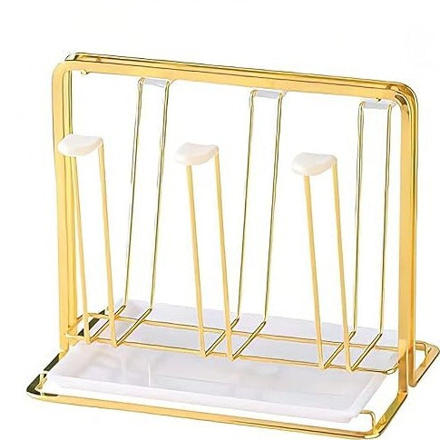 6-Hooks Glass Wire Stand Rack