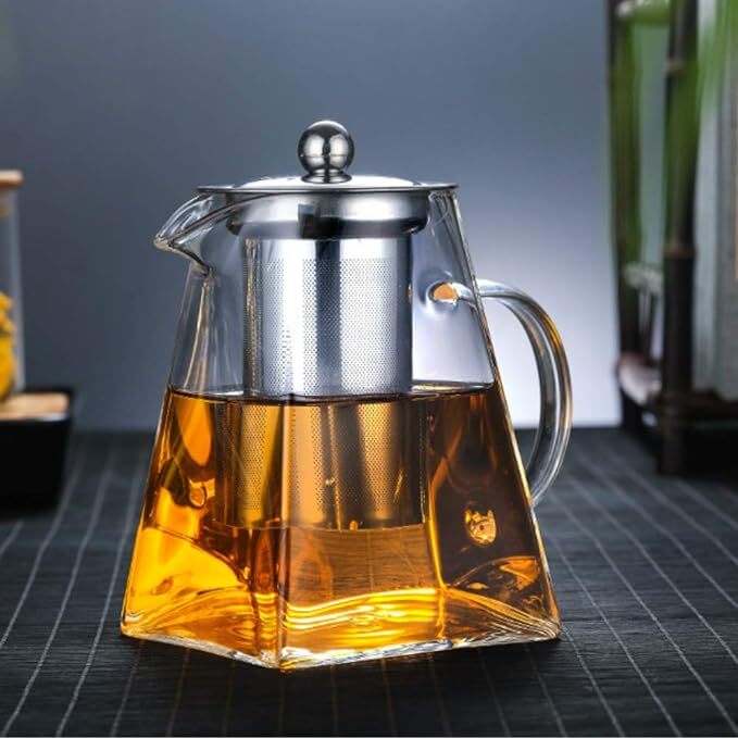 High Temperature Resistant Borosilicate Glass Teapot (Square)