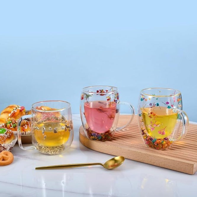 Double Wall Insulated Glass Cup