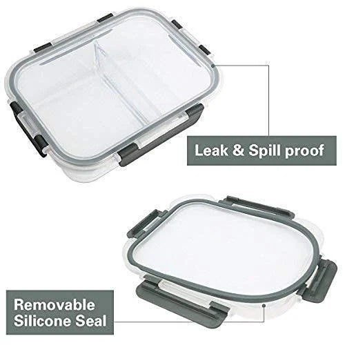 SET OF 3 ACRYLIC LIKE GLASS FOOD CONTAINER BOXES