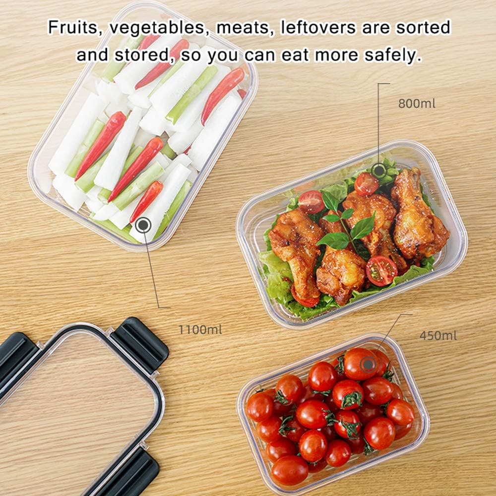 SET OF 3 ACRYLIC LIKE GLASS FOOD CONTAINER BOXES